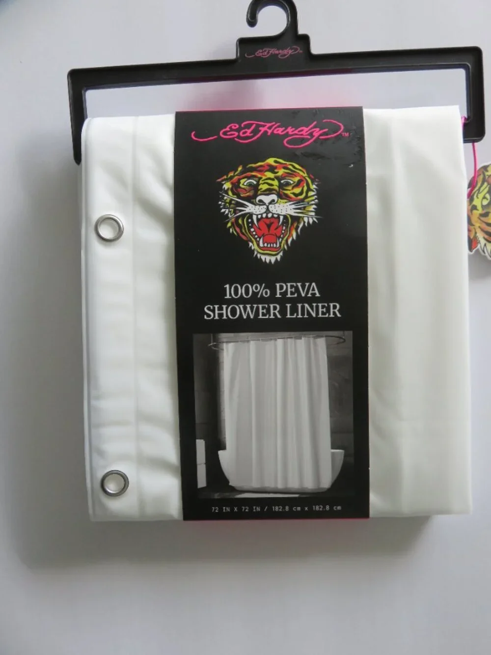 (#132) Ed Hardy Clear Shower Curtain Liner 100% PEVA 72x72